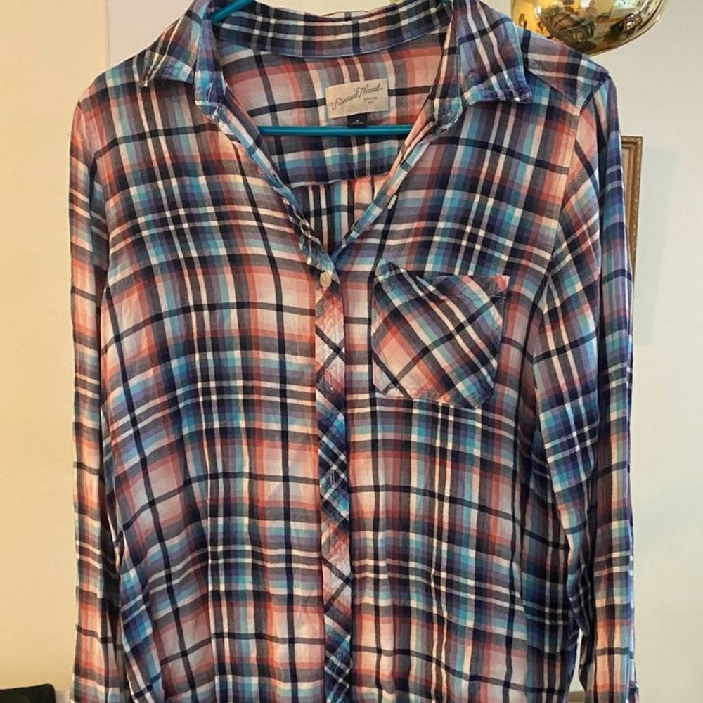 3 Long Sleeve Button Downs, 2 Flannel & 1 Pattern